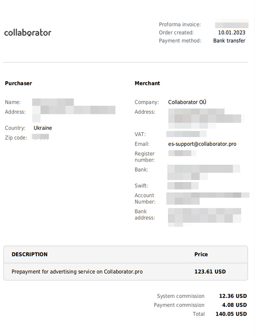 Paypal and VAT Bank Transfer New Payment Methods in Collaborator — Сollaborator